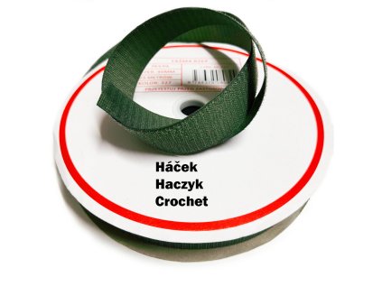 Pásek na suchý zip Háček, barva khaki 25 mm balení 25 m