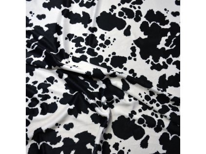 37316 2 latka minky mikroplys barevny krava cerna