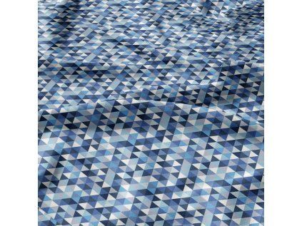 37331 5 bavlnena latka trojuhelniky 2 cm modre