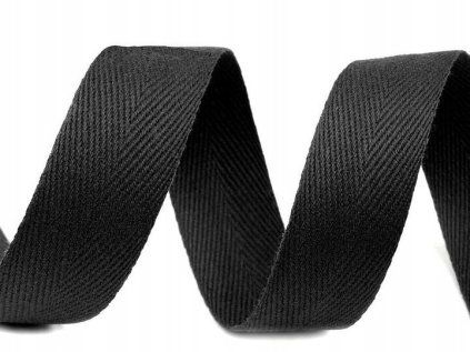 37562 1 lemovaci prouzek bavlna 10 mm barva cerna