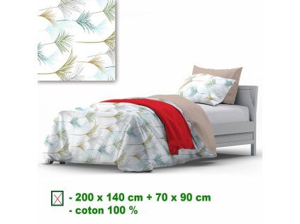 37736 5 bavlnene povleceni na zip barva bila 140x200 cm
