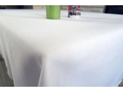 Vodoodpudivý ubrus Lin, 140x180 cm barva Bíla, odolný vůči skvrnám