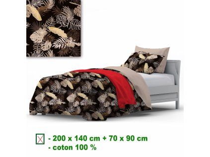 37910 5 bavlnene povleceni na zip barva cerna 140x200 cm