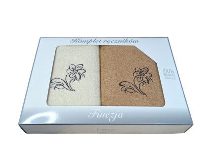 Sada froté osušek 2 ks 70x140 cm, barva Bežová a Ecru