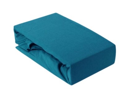 Prostěradlo s gumou 160x200 cm Jersey, barva Smaragdová