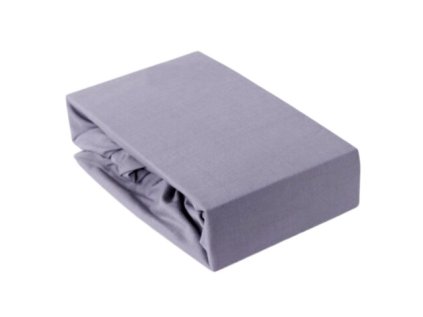 Prostěradlo s gumou 160x200 cm Jersey, barva Šedá