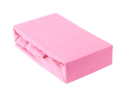 Prostěradlo s gumou 160x200 cm Jersey, barva Růžová