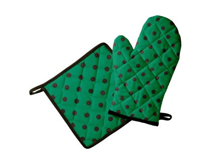 Kuchyňská chňapka a podložka, Puntík Zelený