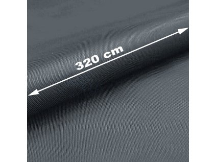 Nepromokavá látka Oxford WR Teflon, šíře 320 cm, Grafitová