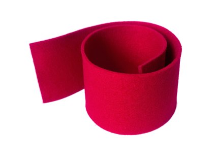 Dekorační filc 3 mm, barva Červená, metráž 100cm 600gr