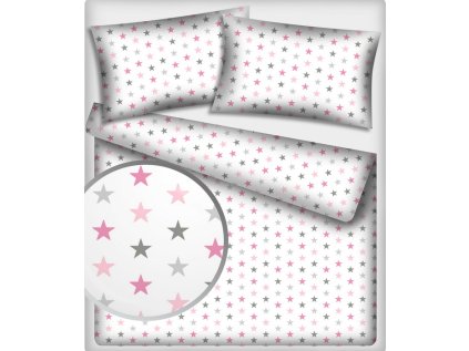 51544 8605 vyr 8598Bavlnene latky vzor 362 Hvezdy multipink na bilem 1 novyjj razmer