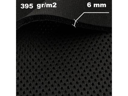 3d sitovina pletena barva cerna 395 gr 6 mm