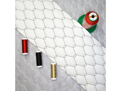 ekokuze geo barva bilo cerna prosivana metraz 145 cm