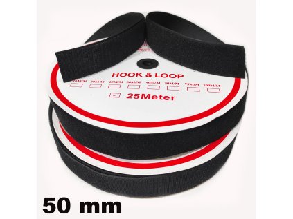 pasek na suchy zip hacek a smycka 50 mm set barva cerna baleni 25 m 22