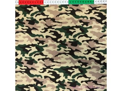 vyr 10343 Bavlnene latky vzor MORO ZELENE