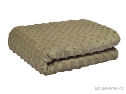 vyr 8982 Latky mikroplys puntik minky barva chokoladova