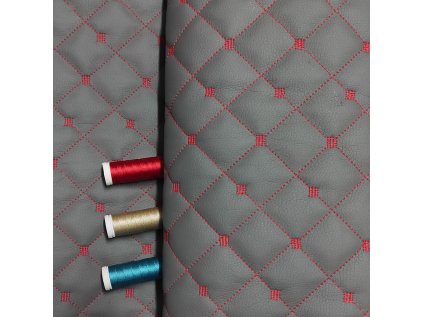 ekokuze mix 3x3 cm barva grafitovo cervena prosivana metraz 145 cm 222