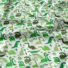 29126 2 bavlnena latka metraz dinosaury zelene na bilem