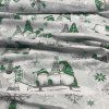 christmas cotton fabric by the meter width 160 cm green elves on gray2