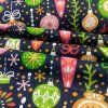 christmas cotton fabric by the meter width 160 cm christmas ornaments on garnet33