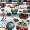 christmas cotton fabric by the meter width 160 cm christmas toys on white49
