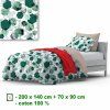 Bavlněné povlečení na zip, barva Tyrkysová, 140x200 cm