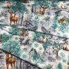 christmas cotton fabric by the meter width 160 cm pattern nature green on white30