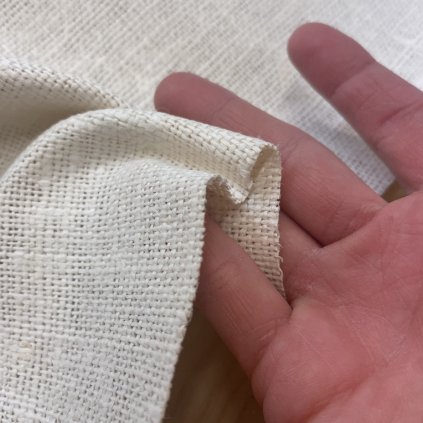 Lněné plátno režné 440g/m2, , tisková úprava