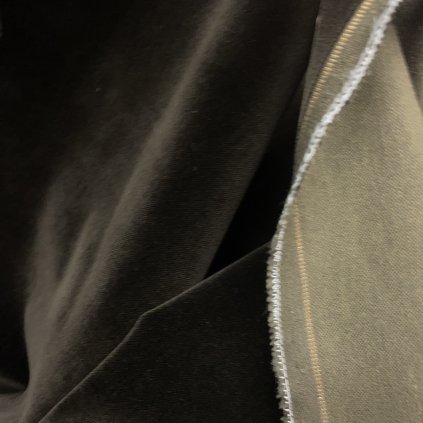 Velveta Vansdorf bavlněný samet khaki hnědá
