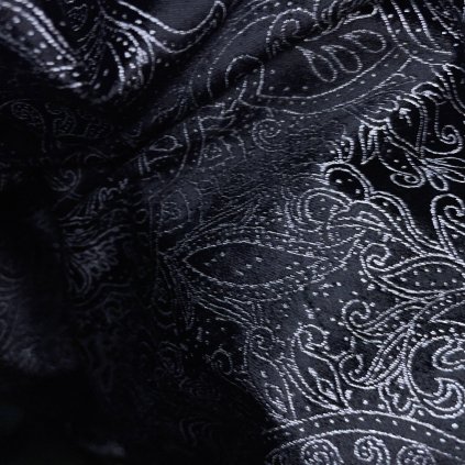 Velveta Vansdorf bavlněný samet paisley se stříbrnou