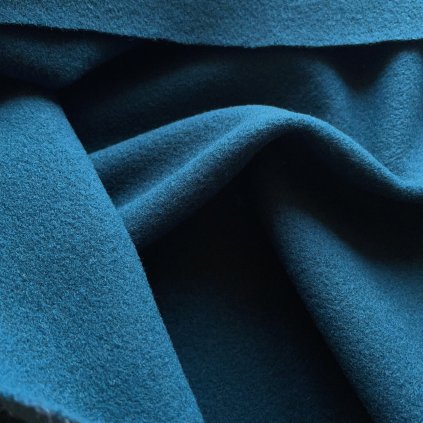 Kabátový velur, tmavě tyrkysová/výrazná petrolejová, 85%vlna, 15%nylon