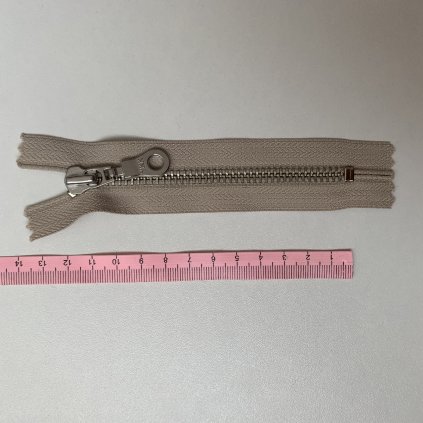 Zip YKK, běžový 12CM