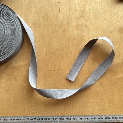 Bavlněná keprovka šedá 2,5cm