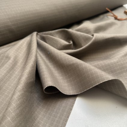 Polobavlněný šedo-khaki ripstop Svitap