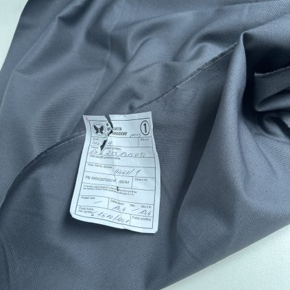 Šedé bavlněné plátno Velveta Varnsdorf Panama