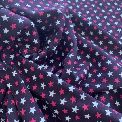 Hvězdičkový úplet, fialový, bavlna