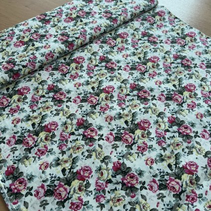 Bavlněné plátno růže