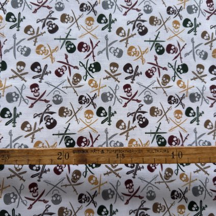 Bavlněné platno lebkouni piráti