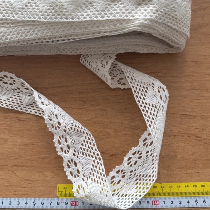 Vzorek - Bavlněná strojově paličkovaná krajka 5cm šíře 3