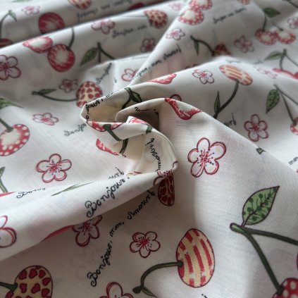 Vzorek - Bavlněné plátno Bonjour!