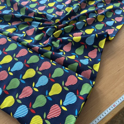 Vzorek - Bavlněné plátno hrušky, retro vzhled