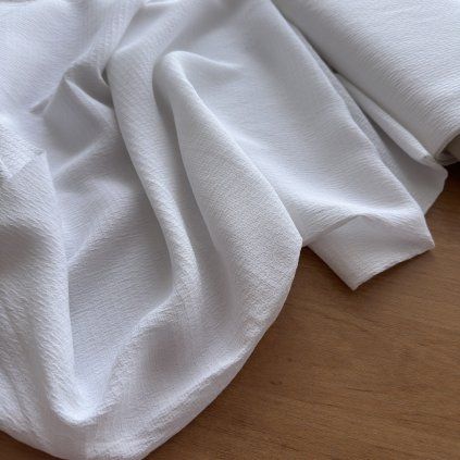 Vzorek - Bílý krep polyester