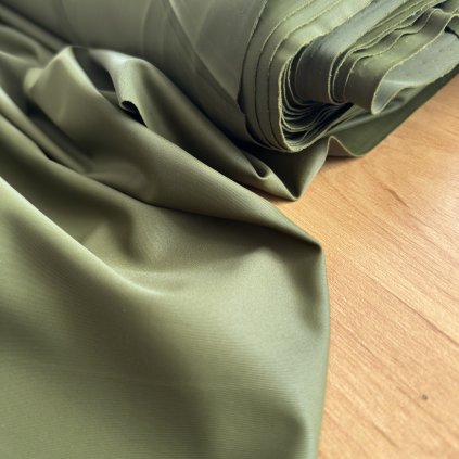 Vzorek - Khaki lesklá plavkovina