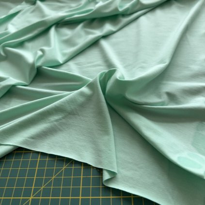Vzorek - Mint bambusový tričkový úplet, 95% 5%elastan