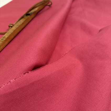 Vzorek - Růžový bavlněný pevný kepr Svitap s elastanem