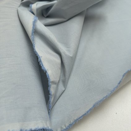 Vzorek - Světle modré viskózové škrobené plátno nejpodobnější sypkovině