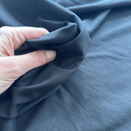 Úplet tenký černý, bavlna s elastanem