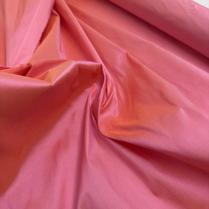 Hedvábný dupion neonově růžový, hladký