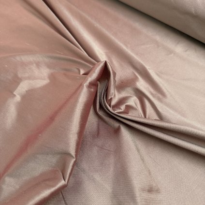 Vzorek - Hedvábný dupion zelenkavě starorůžový