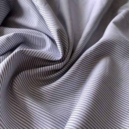 Košilovina šedý proužek, bavlna